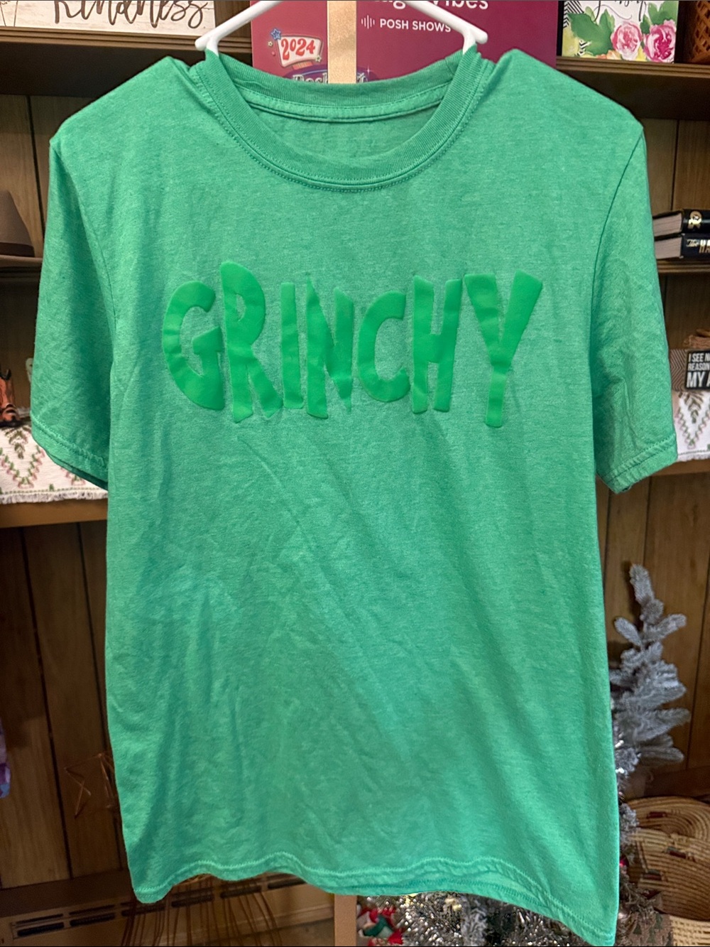 Green 'Grinchy' Short Sleeve Tee - Women's Casual Top